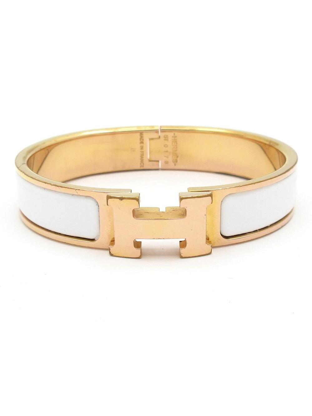 Hermes Clic H Rose Gold White Hardware #367172H61B
